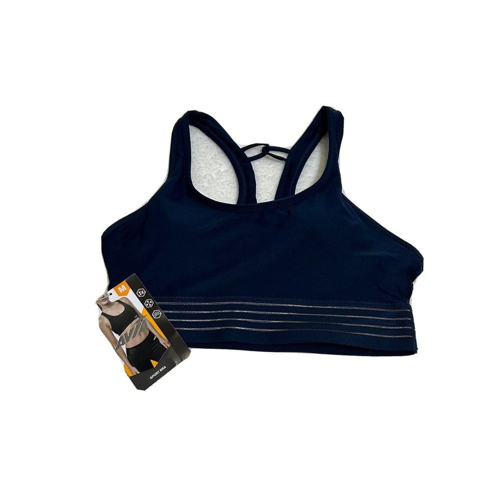 Avia Womens Blue Pullover Sports Bra Size Medium NWT